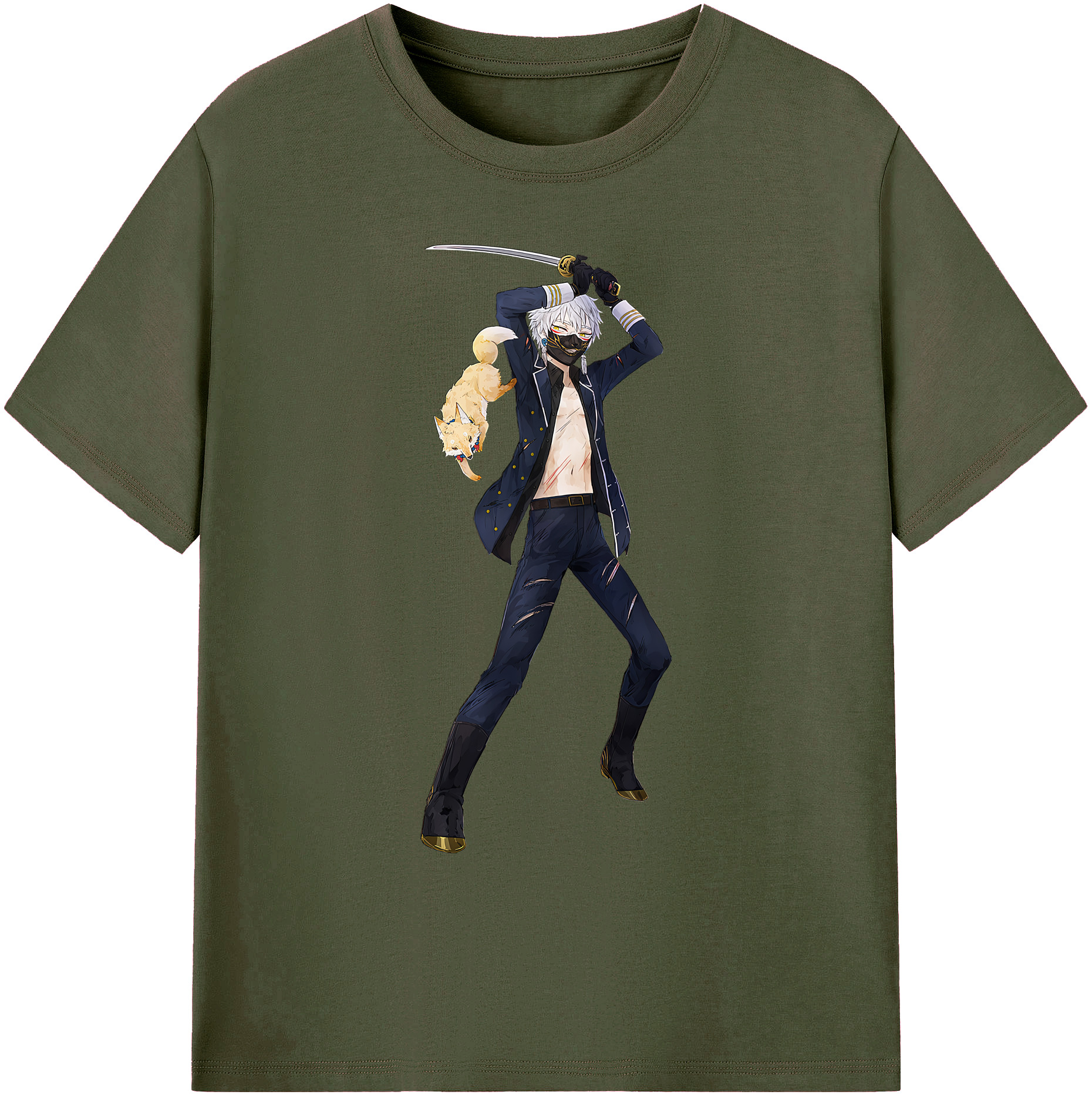 （画像用） 刀剣乱舞 Touken Ranbu 綿100％ メンズ半袖Tシャツ｜肌触りやわらか＆通気性